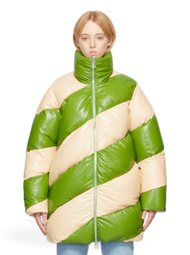 Jakke Bottega Veneta Leather Jacket Grøn | 688751 V1NN0