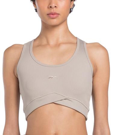 Crop top Reebok Reebok Studio Rib Crop Tank Top Beige | 100076305, 2