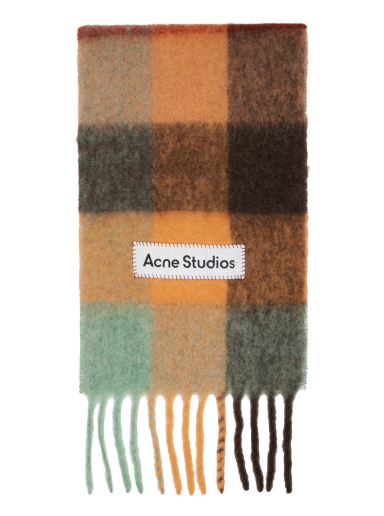 Tørklæde Acne Studios Check Scarf Orange | CA0084-