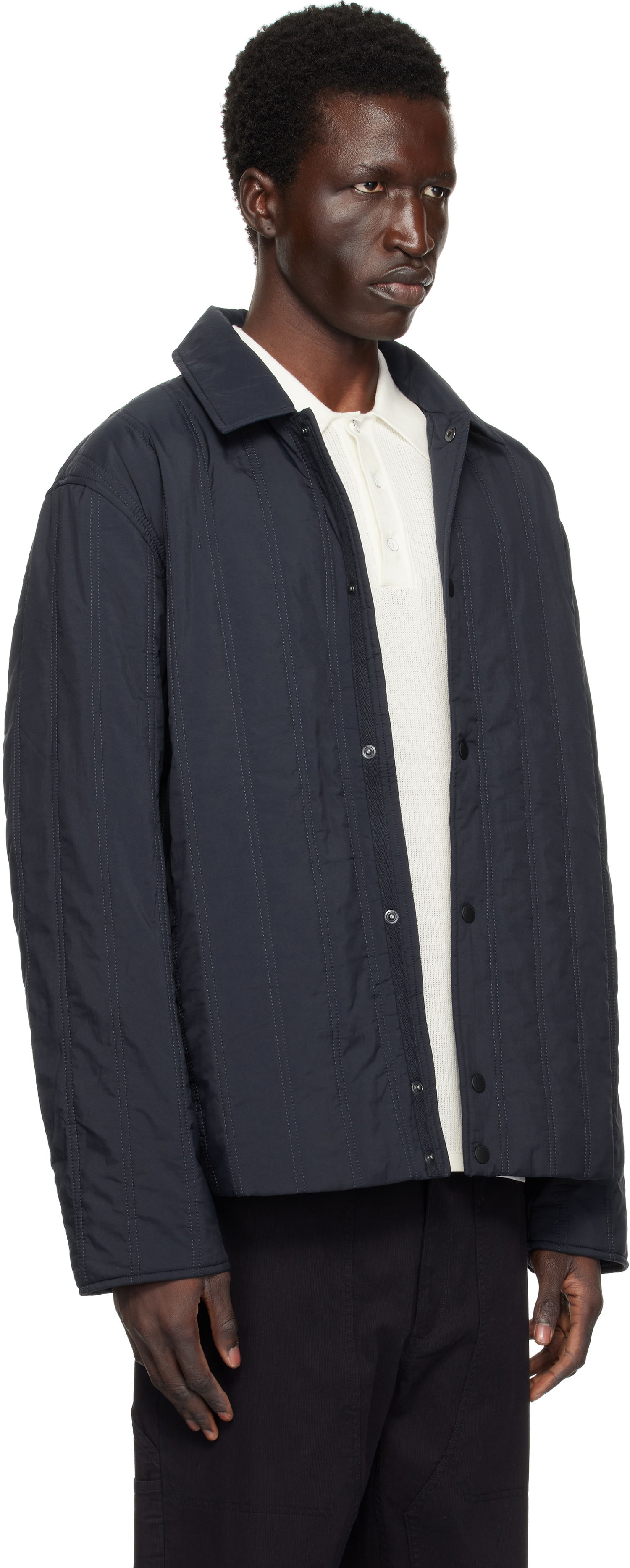 Jakke rag & bone Maxwell Quilted Button-Up Jacket Sort | MBW24H2007XWML, 1
