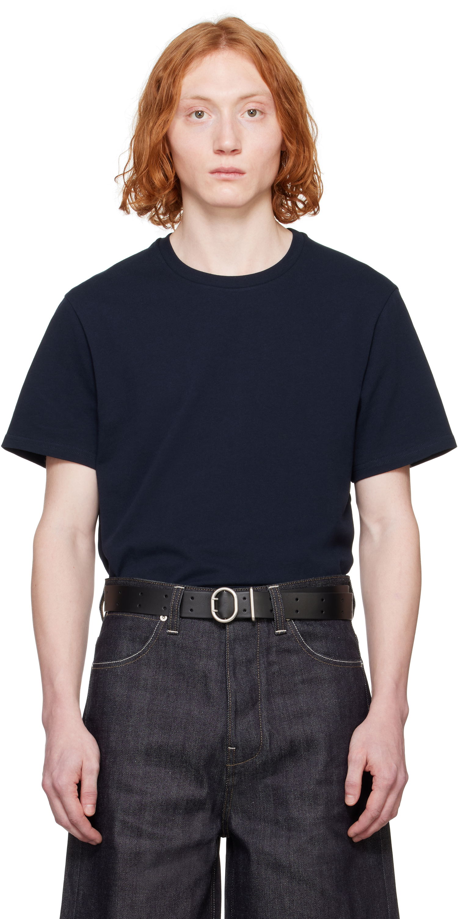 T-shirt Jil Sander Jil Sander Crewneck T-Shirt Mørkeblå | J47GC0153_J20103, 0