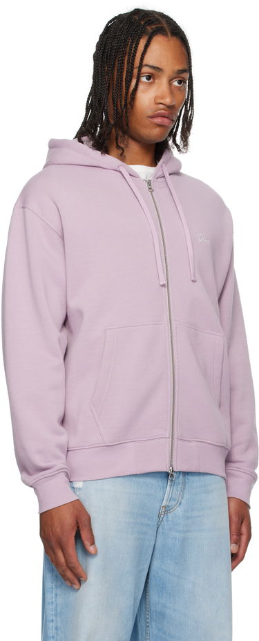 Sweatshirt Dime Cursive Small Logo Zip Hoodie Lilla | DIMESU2549MAU, 1