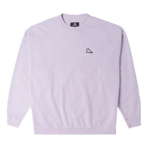 Sweater Converse Patch Loose Fit Sweatshirt Lilla | 10024866-A03