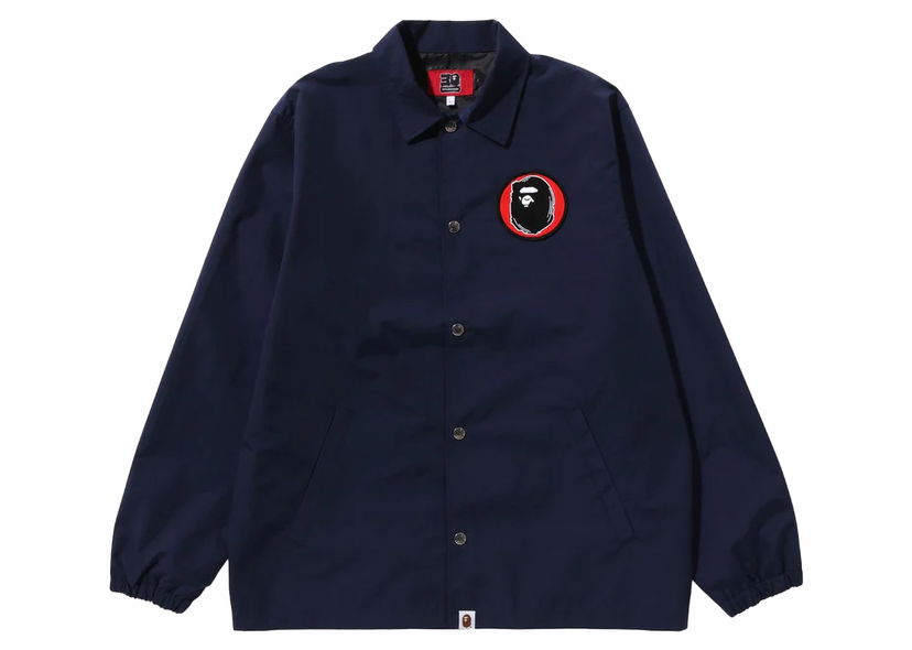 Jakke BAPE BAPE 30th Anniversary Senjya Fuda Coach Jacket Navy Mørkeblå | 1J70-140-002