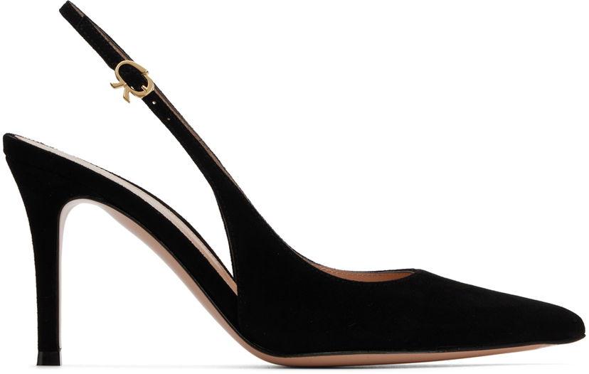 Sneakers og sko Gianvito Rossi Suede Slingback Pumps Sort | G95433-85RIC-CAM