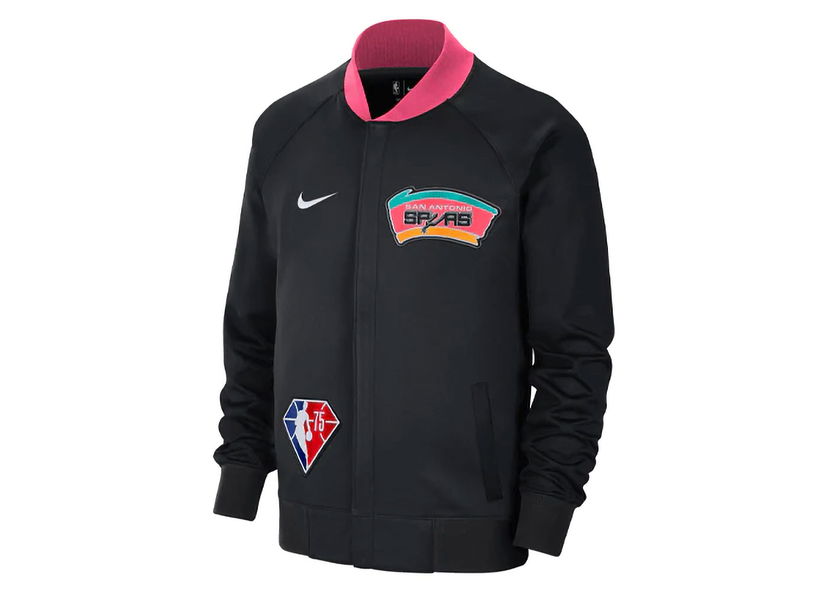Bomberjakke Nike San Antonio Showtime City Edition Dri-Fit Jacket Sort | DB2471-010