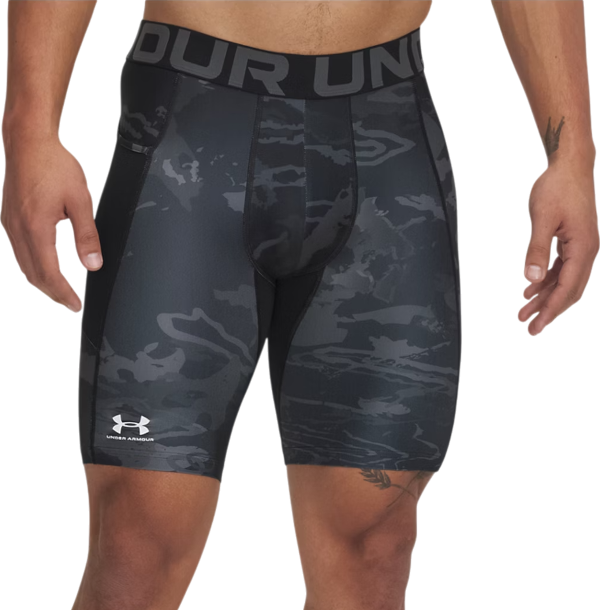 Boksere Under Armour HeatGear® Printed Long Shorts Sort | 1383323-002, 0