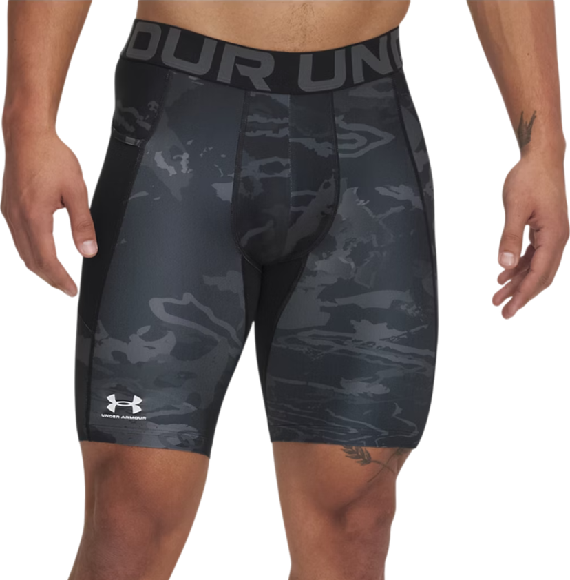Boksere Under Armour HeatGear® Printed Long Shorts Sort | 1383323-002