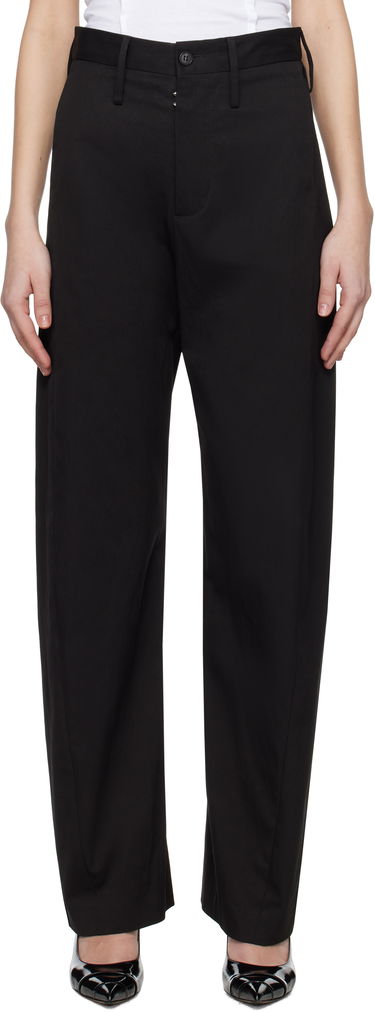 Bukser Maison Margiela MM6 Maison Margiela Light Cotton Gabardine Trousers Sort | S62KB0237 M35451, 0