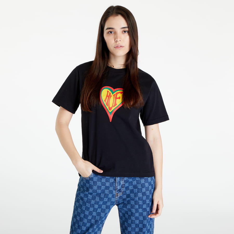 T-shirt HUF Love Relax Tee Sort | WTS0047 BLACK, 0