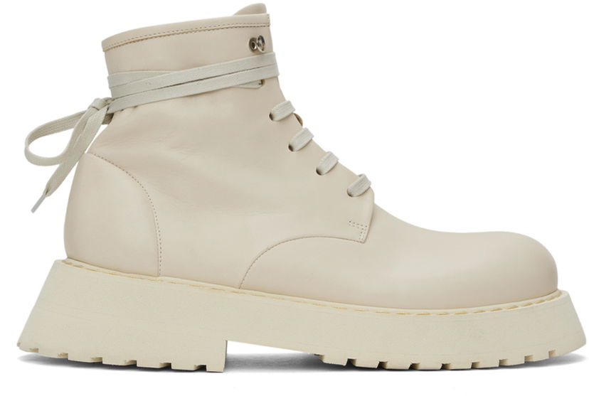 Tøj Marsèll Marsèll Micarro Lace-Up Ankle Boots Beige | MM4186 093 180