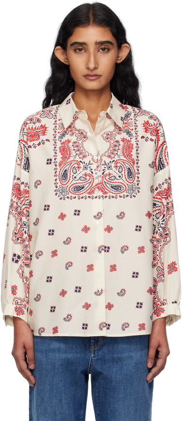Skjorte Max Mara Weekend Max Mara Adda Paisley Print Shirt Hvid | 2525116021600, 0