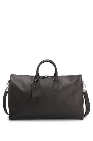 Rejsetaske BOSS BECKHAM x BOSS Grained Leather Holdall with Address Tag Sort | 50549409