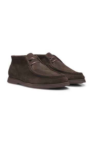 Tøj og tilbehør BOSS Suede Desert Boots with Stitching Brun | 50548119