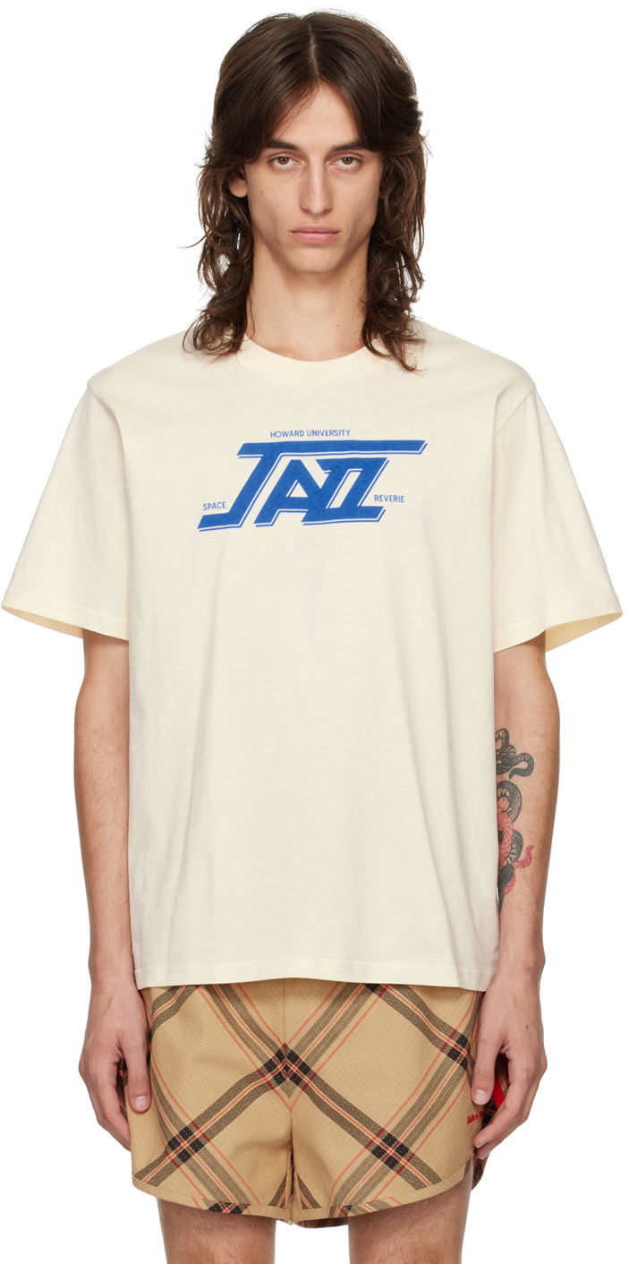 T-shirt Wales Bonner Howard University 'Jazz' Print T-shirt Hvid | UA24JE29-JE08-099