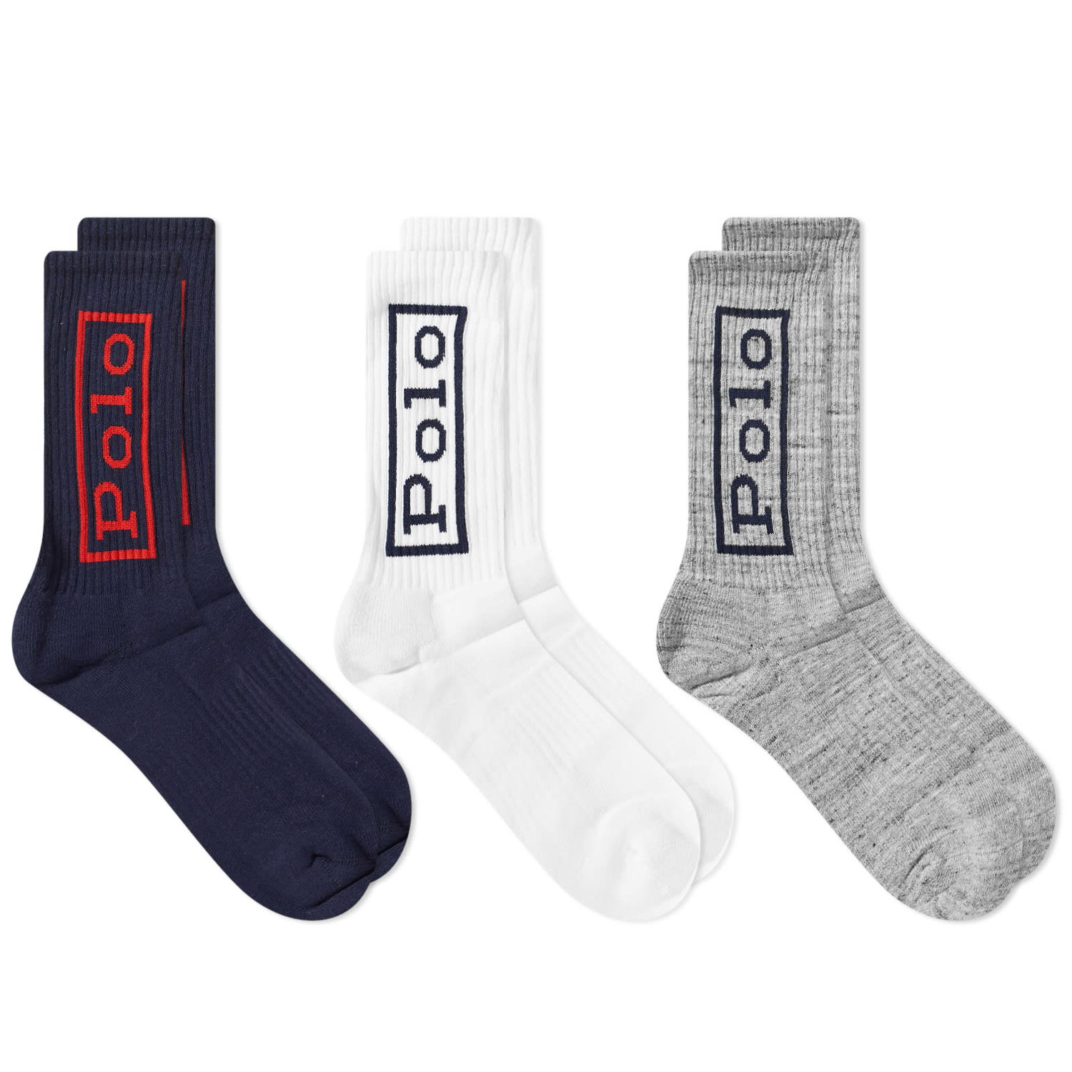 Sokker Polo by Ralph Lauren Logo Sock - 3 Pack Flerfarvet | 449912717001, 0