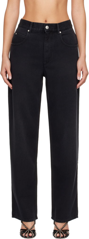 Jeans ISABEL MARANT Jenny High-Waisted Straight-Leg Jeans Sort | PA0590FA-B1H07I, 0