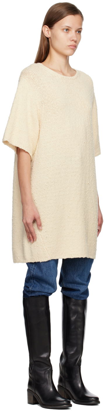 Sweater TOTEME TOTEME Textured Mini Dress Beige | 224-5124-324, 1