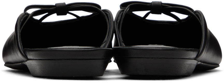 Sneakers og sko BY FAR Leather Mules with Bow Detail Sort | 23PFFNNFBLNAP, 1
