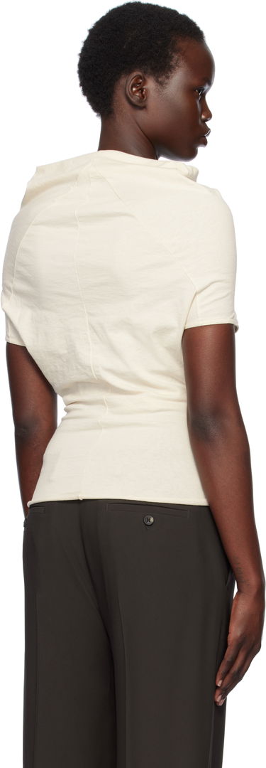 T-shirt Rick Owens Rick Owens Hollywood Jersey Shroud T-Shirt Beige | RP01E7225 JNC, 2