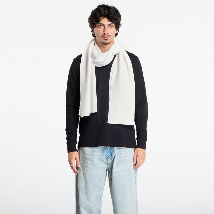 Tørklæde CALVIN KLEIN Calvin Klein Emblem Aop Fine Scarf Hvid | LV04D8051G FUP