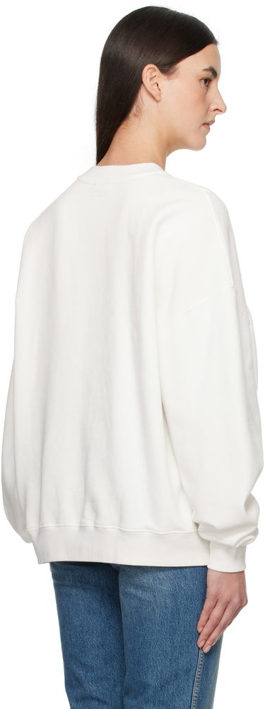 Sweatshirt Anine Bing Anine Bing Miles Oversized Letterman Sweatshirt Hvid | A-08-10074-OFW1, 2