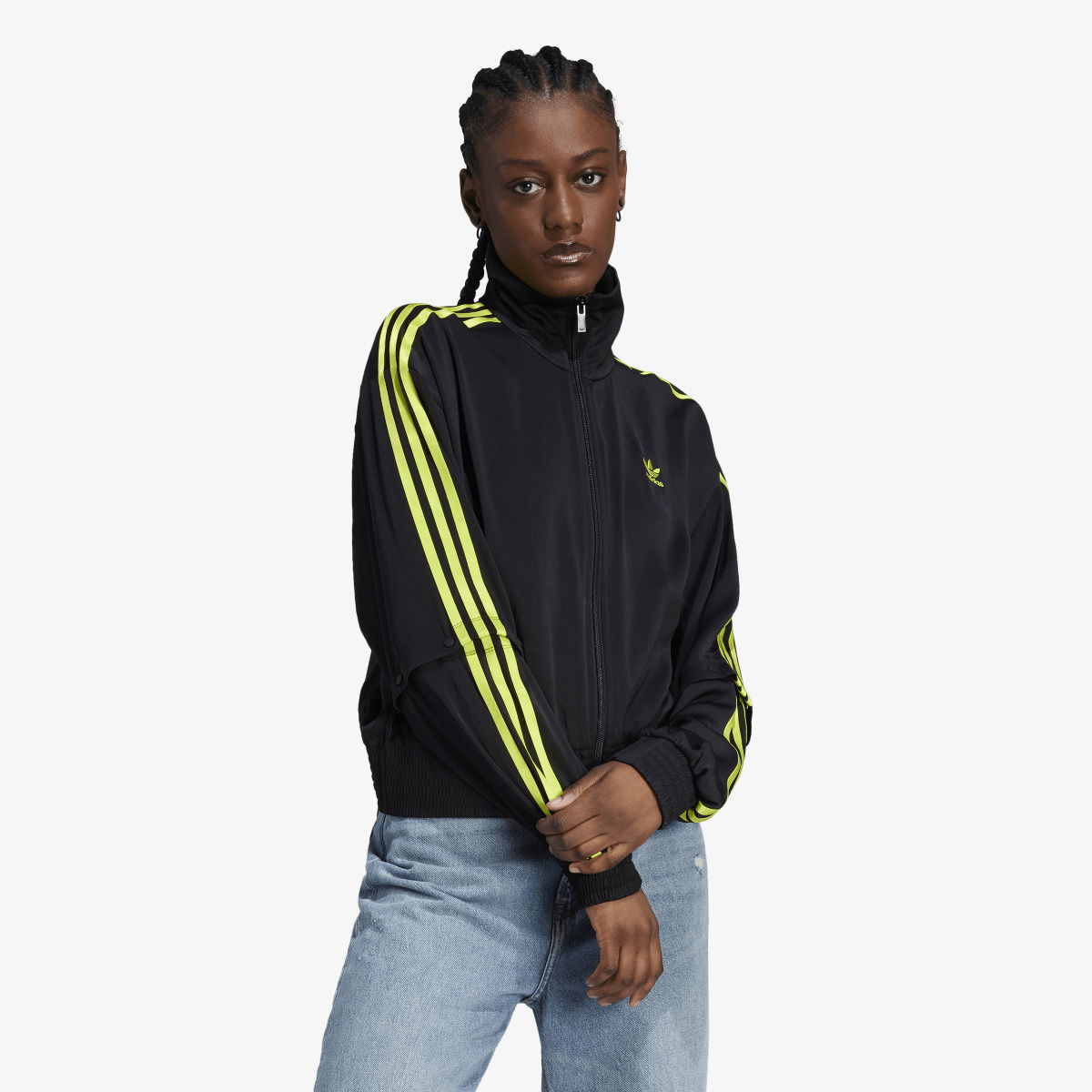 Bomberjakke adidas Originals Satin Bomber Jacket Sort | IJ5015, 0