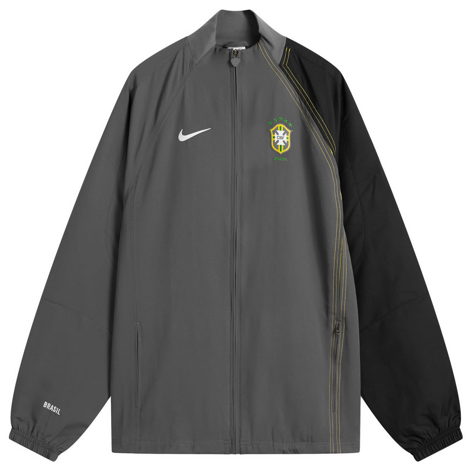 Jakke Nike Brazil Reissue Track Jacket in Grey/Yellow/White Grå | HV4437-021, 0