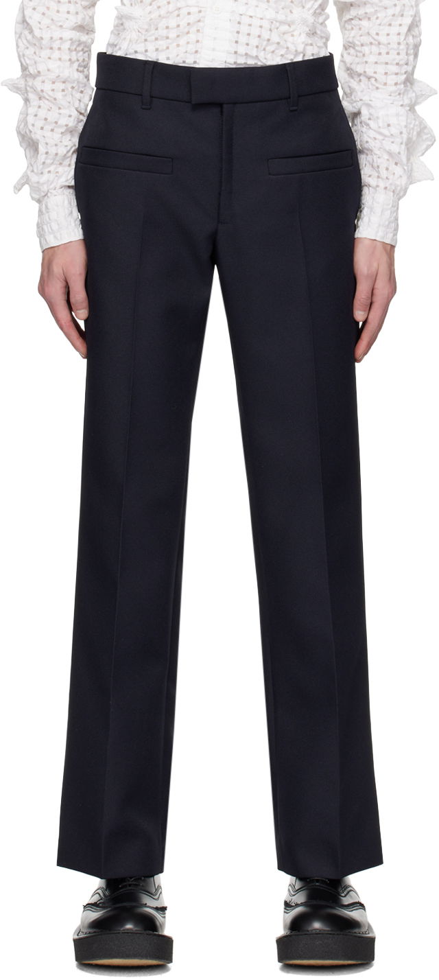Bukser Courrèges Courrèges Creased Trousers Mørkeblå | 123CPA111PL0056