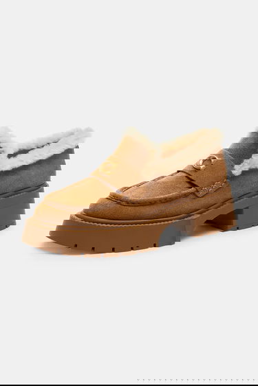 Sneakers og sko Coach Leah Platform Suede Shearling Loafers Brun | CCH84.PP1, 2