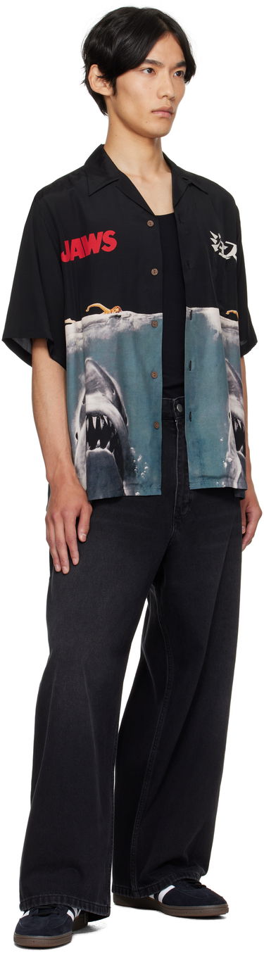 Skjorte WACKO MARIA WACKO MARIA 'Jaws' Short Sleeve Shirt Sort | JAWS-WM-HI01, 3