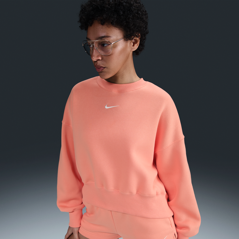 Sweater Nike Sportswear Phoenix Fleece Crewneck Sweatshirt Orange | DQ5761-844