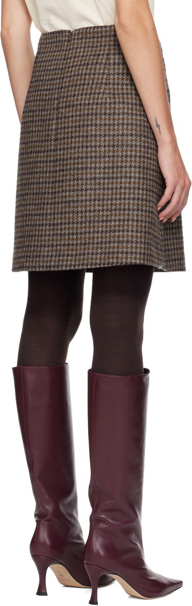 Nederdel Max Mara Weekend Max Mara Vata Houndstooth Miniskirt Brun | 2525106072600, 2