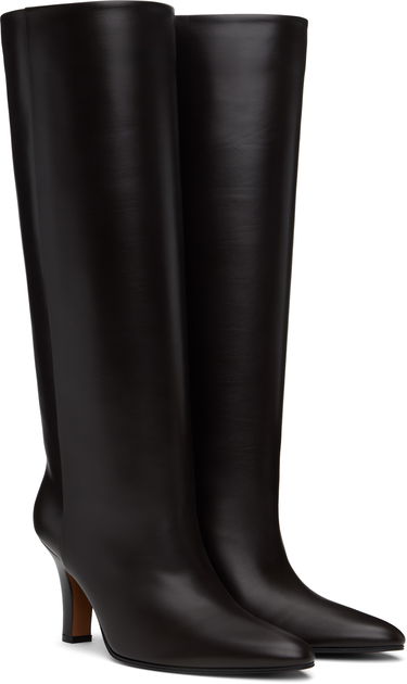 Kjole The Row The Row Prudens Knee Boots Sort | F1566-L57, 3