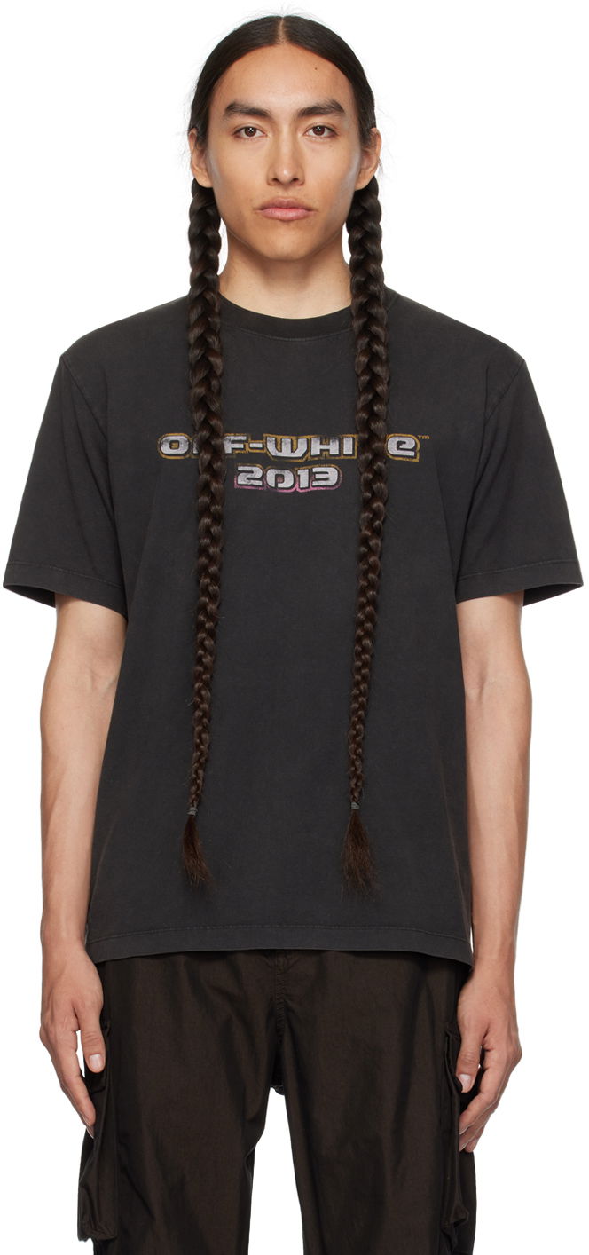 T-shirt Off-White Black Digit Bacchus T-Shirt Sort | OMAA027F23JER0061084
