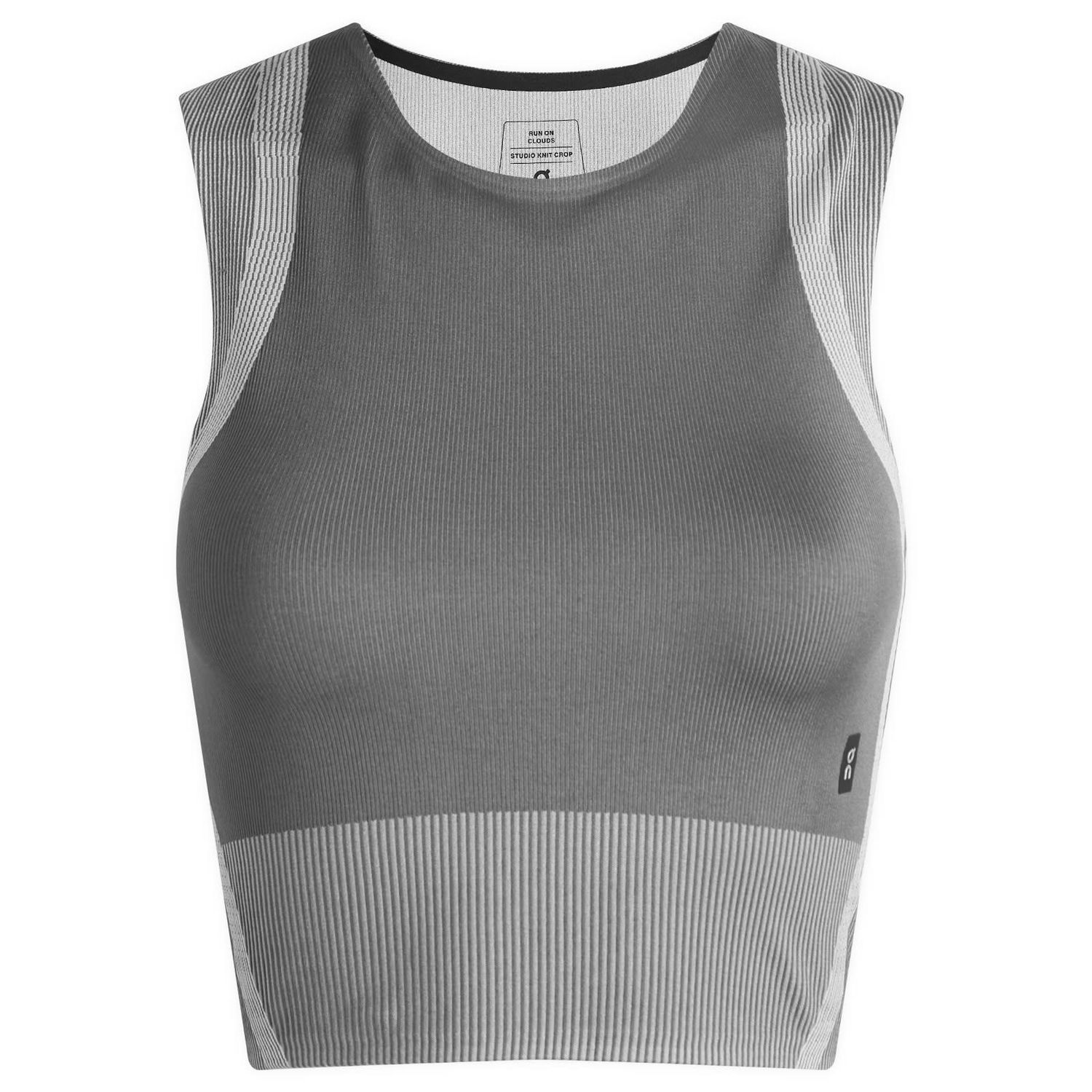 Tanktop On Running Studio Knit Crop Top Grå | 1WF10250962, 1