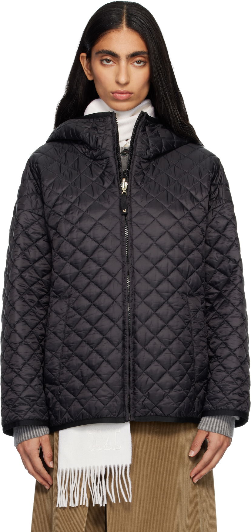 Puffer jakke Max Mara Leo Reversible Jacket Sort | 2529486074600