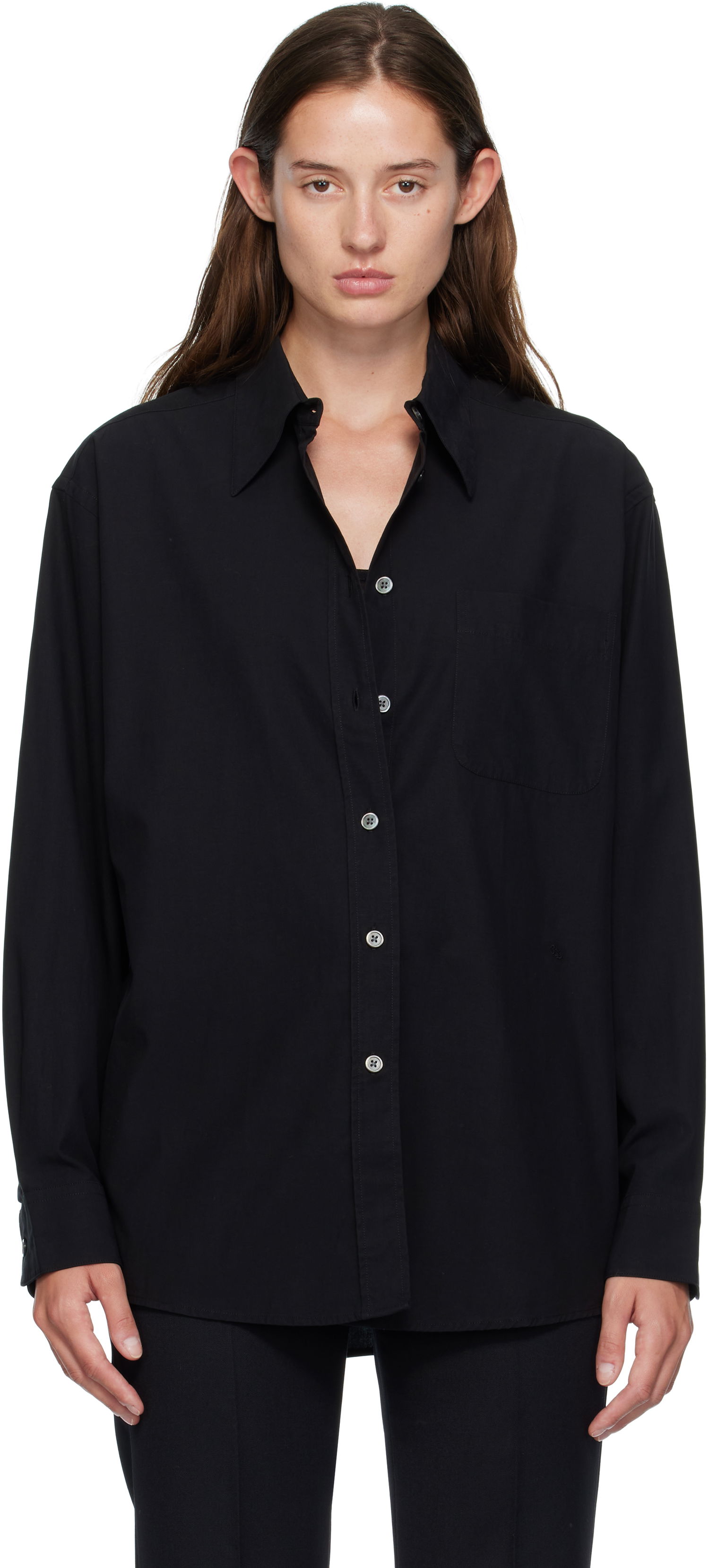 Skjorte OUR LEGACY Our Legacy Precious Button-Down Shirt Sort | W4252PBCL, 0