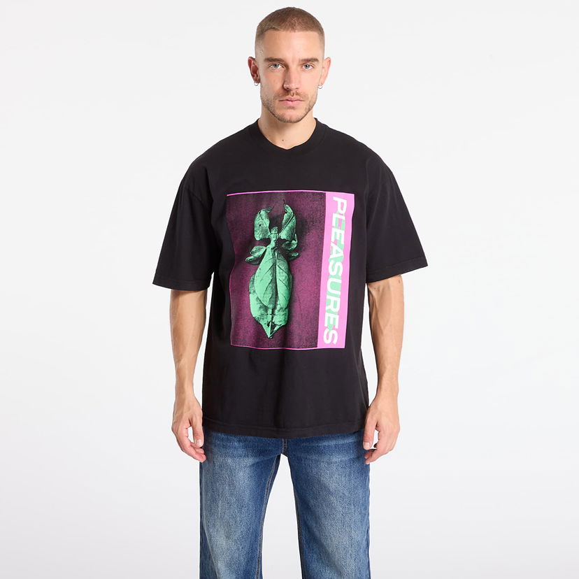 T-shirt Pleasures PLEASURES Leaf T-Shirt Sort | P25F073-BLACK