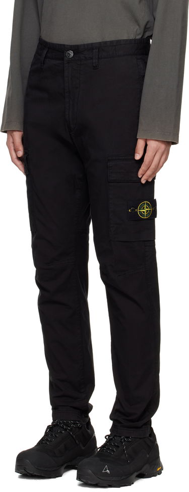Cargo bukser Stone Island Stone Island Supima Cotton Twill Stretch-TC Cargo Pants Sort | K1S153100304S0010, 3
