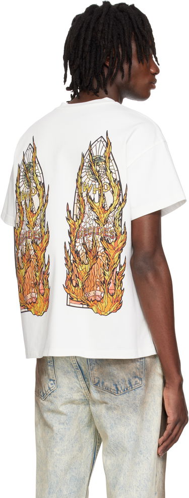 T-shirt Who Decides War Who Decides War Flame Glass T-Shirt Hvid | 1110030001SE25, 2