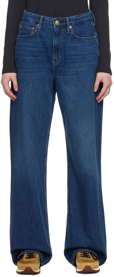 Jeans rag & bone Rag & Bone Indigo Logan Wide Leg Jeans Blå | WDD23F2935BOAN, 0