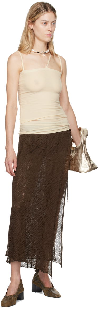 Tanktop Baserange Baserange Nida Asymmetric Tank Top Beige | TONI-RB-000, 3