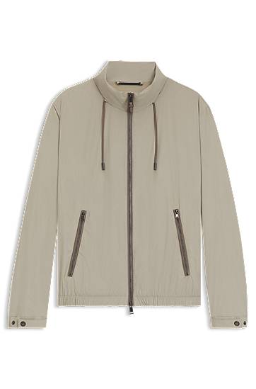 Vindjakke BOSS Packable Windbreaker Jacket Beige | 50543510