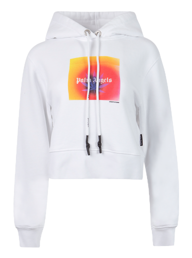 Sweatshirt Palm Angels x The Webster Square Leaf Hoodie Hvid | PWBB022G21FLE0070120