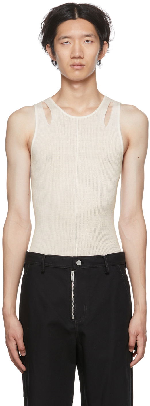 Tanktop Dion Lee Cutout Tank Top Hvid | C7089P22