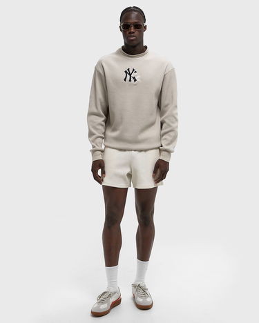 Sweatshirt New Era New York Yankees Waffle Crew Sweatshirt Beige | 60667811, 2