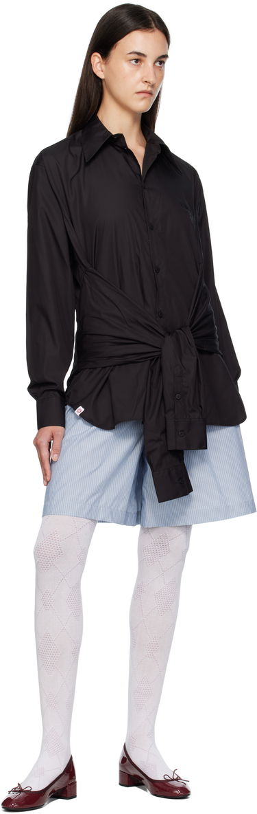 Skjorte Charles Jeffrey Loverboy Charles Jeffrey LOVERBOY Hug Tie-Waist Shirt Sort | 52070401, 3