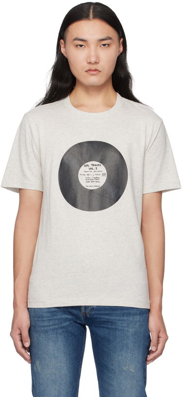 T-shirt A.P.C. Vinyl Graphic T-Shirt Beige | COBQX-M26484, 0