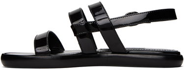 Tilbehør Manolo Blahnik Manolo Blahnik Memaar Patent Leather Sandals Sort | 123-2193, 2